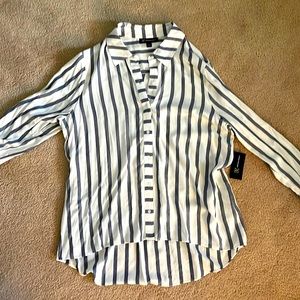INC Woman’s Button Down Striped Shirt